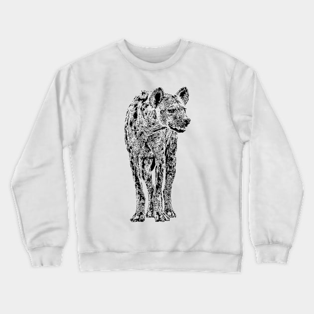 Spotted Hyena Crewneck Sweatshirt by Virkalosa